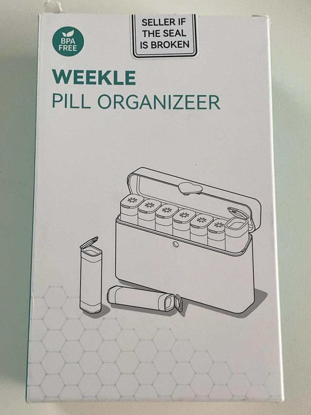 Pill Organizer 2 Times a Day - Large Capacity Weekly AM PM. NIB